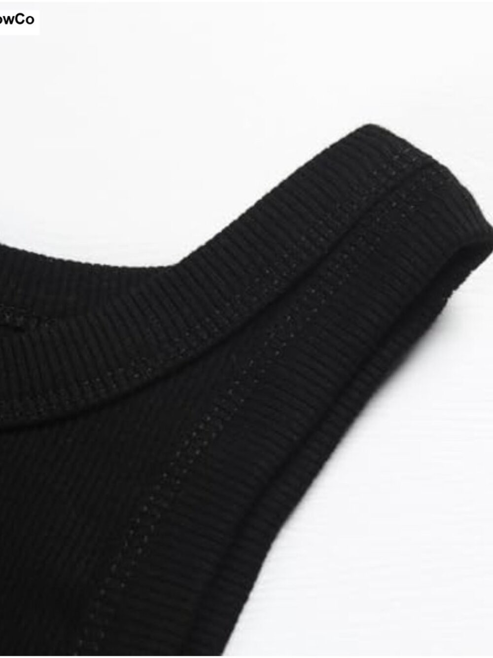 Sleeveless Ribbed Fitted Racerback High Neck Tank Top - Picture 2 of 6